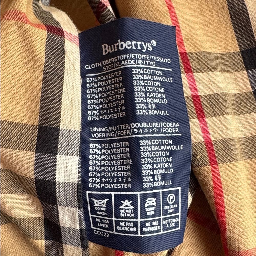 Burberry’s Waterloo Harataige Classic Vintage Beige Trench Coat Women’s 42 long - Picture 10 of 16